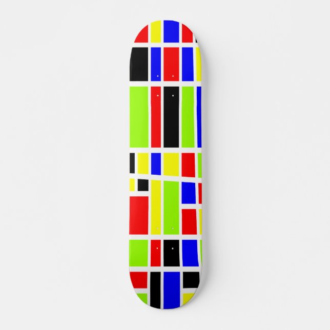 Colorful Rectangles 03 - Old School Skateboard (Front)
