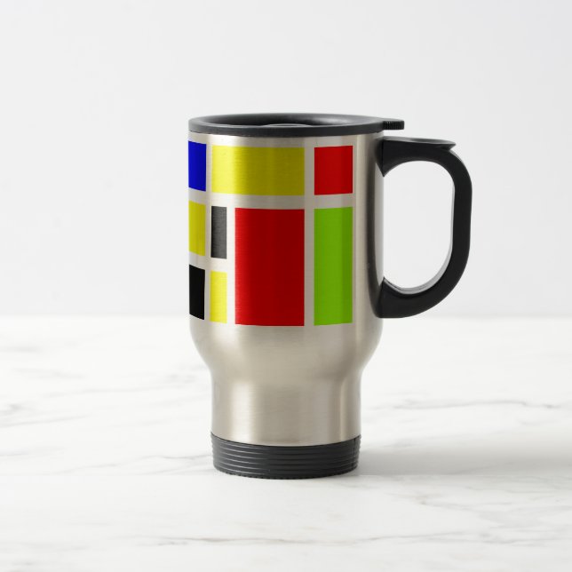 Colorful Rectangles 04 - Customized Travel Mug (Right)