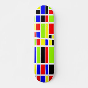 Colorful Rectangles 04 - Old School Skateboard Deck
