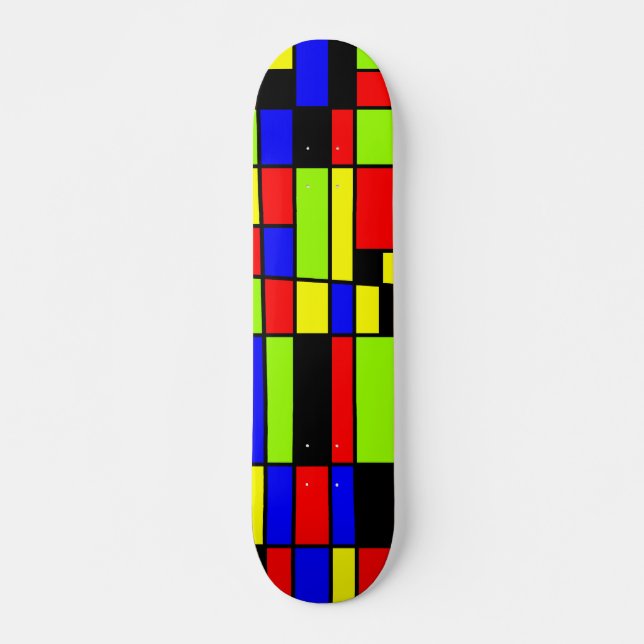 Colorful Rectangles 05 Skateboard Deck (Front)