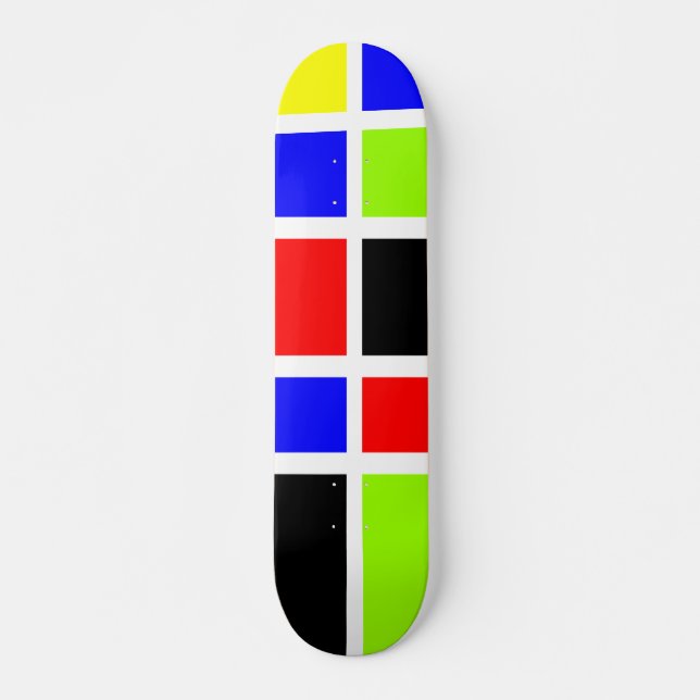 Colorful Rectangles 07 Skateboard Deck (Front)