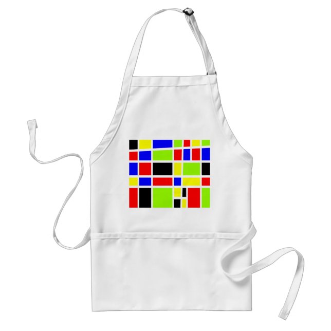 Colorful Rectangles Adult Apron (Front)