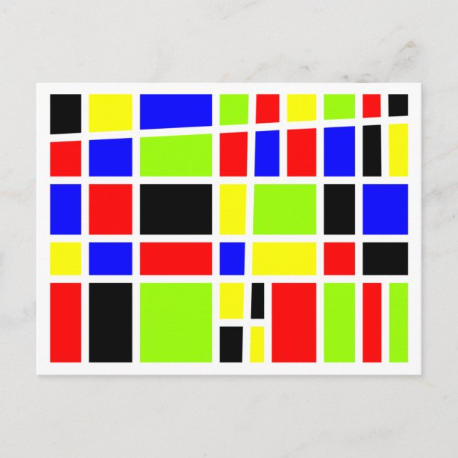 Colorful Rectangles Postcard (Front)