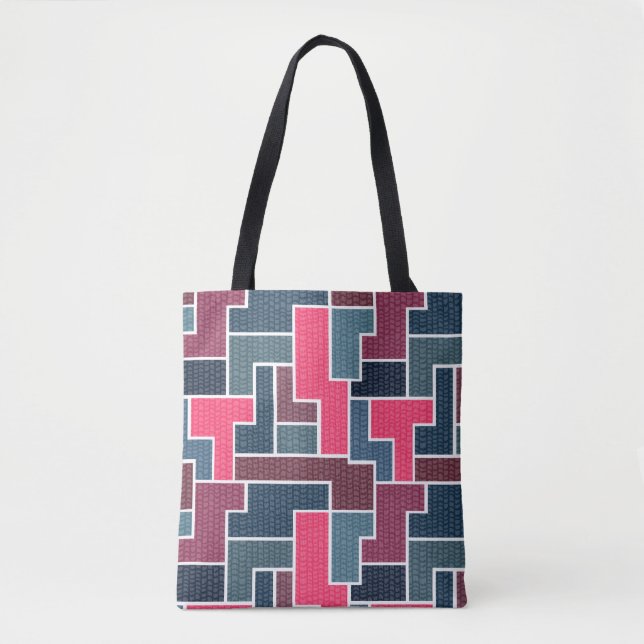 colorful rectangles tote bag (Front)