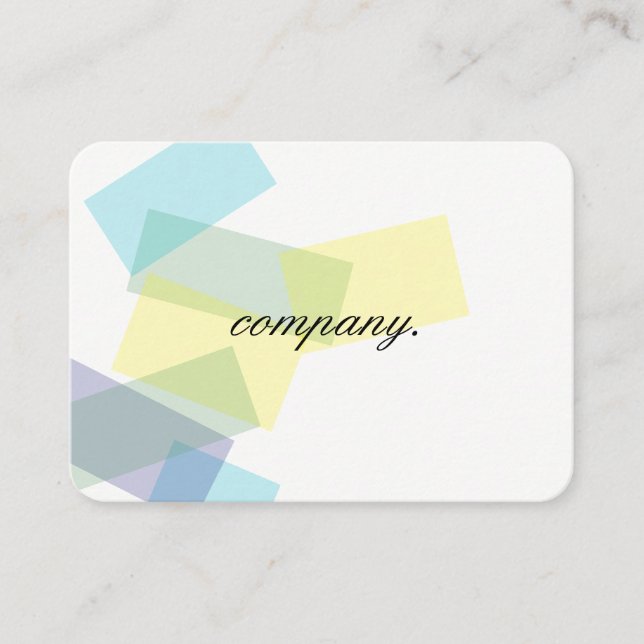 Colorful Rectangles (transparency) Business Card (Front)