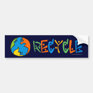Colorful Recycling Bumper Sticker