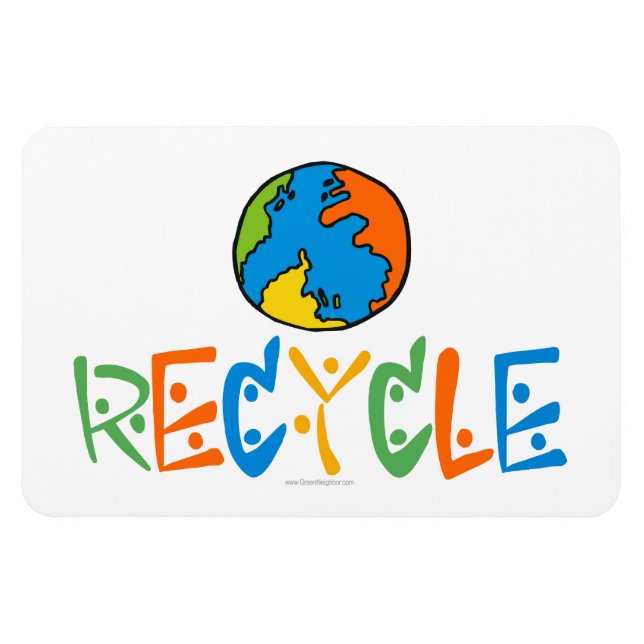 Colorful Recycling Magnet (Horizontal)
