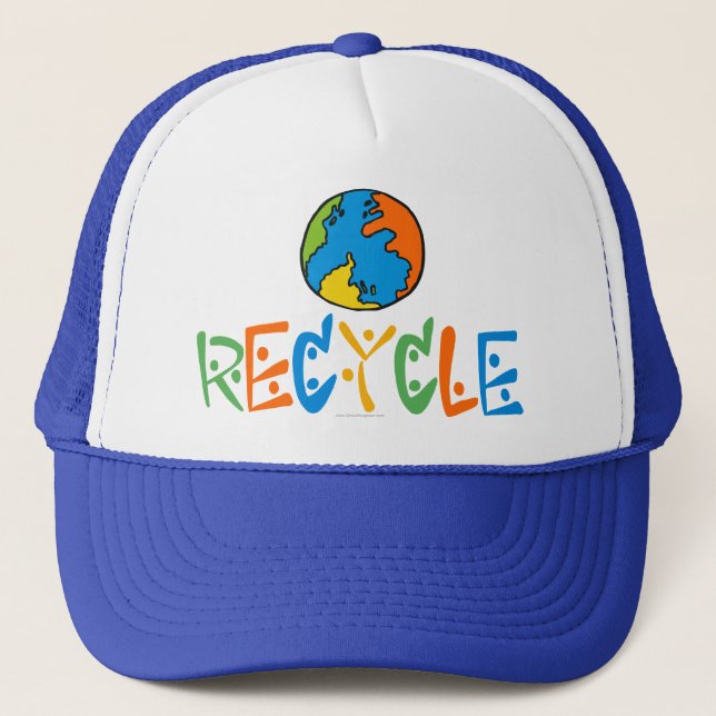 Colorful Recycling Trucker Hat (Front)