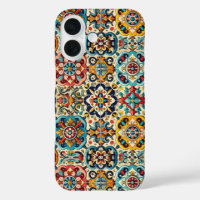 Colorful Red and Blues Mexican Tiled Personalized