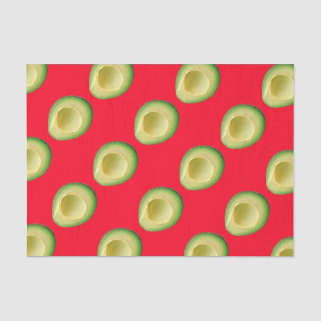 Colorful Red Avocados Green 4Rita Tissue Paper (Front)