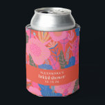 Colorful Red Boho Floral Custom Bridal Shower  Can Cooler<br><div class="desc">Colorful Red Boho Floral Stylish Custom Bridal Shower Can Cooler</div>