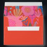 Colorful Red Boho Floral Stylish Return Address Envelope<br><div class="desc">Colorful Red Boho Floral Stylish Return Address Envelope</div>