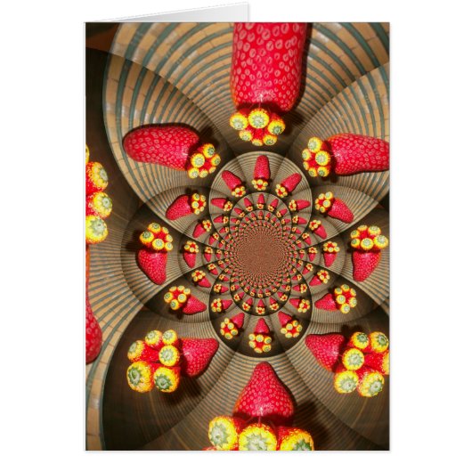 Colorful Red Delight: Strawberry Kaleidoscope Art (Front)