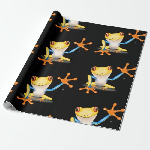 Colorful Red Eyed Tree Frog Wrapping Paper