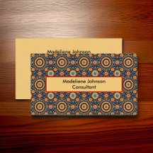 Colorful Red Gold Blue Tribal Circles Geometric
