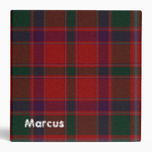 Colorful Red Plaid Binder