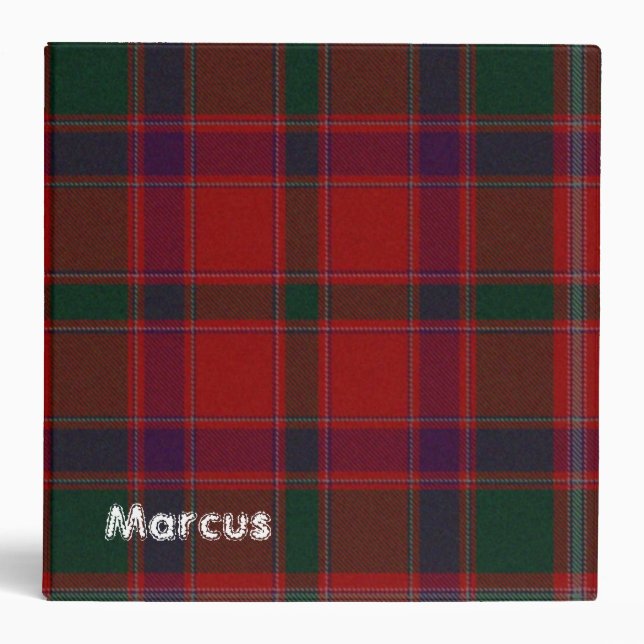Colorful Red Plaid Binder (Front)