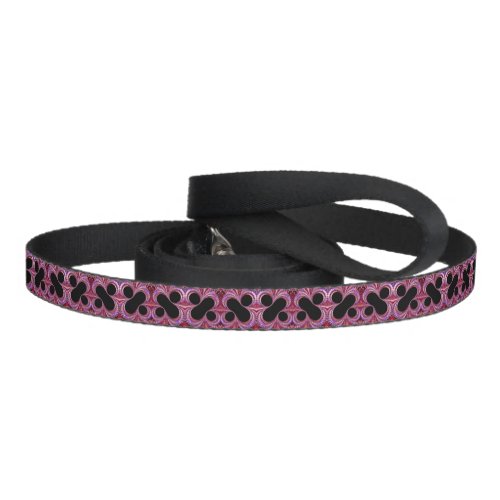 Colorful Red Purple Black Percent Sign Fractal Pet Leash