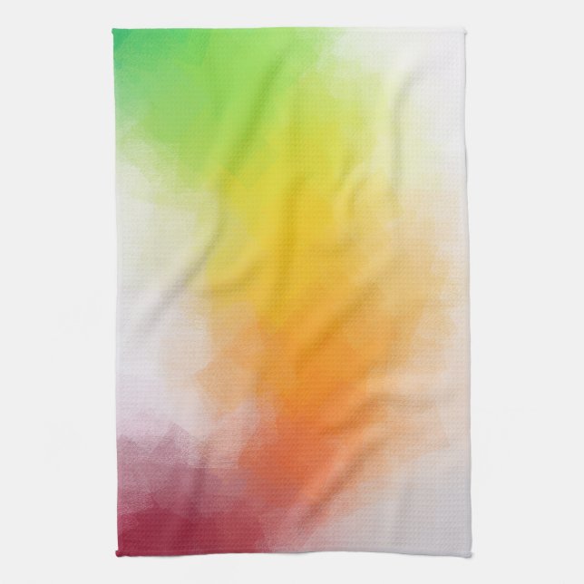 Colorful Red Purple Blue Green Yellow Template Kitchen Towel (Vertical)