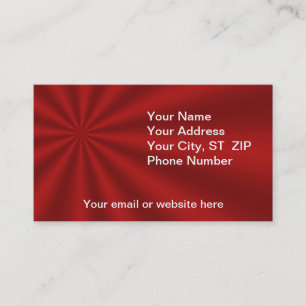 Colorful Red Starburst Business Cards