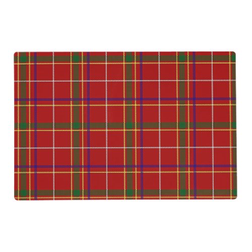 Colorful Red Tartan Plaid Placemat