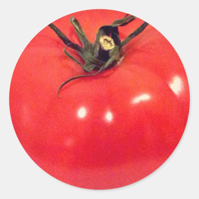 Colorful Red Tomato 4Joe Classic Round Sticker (Front)