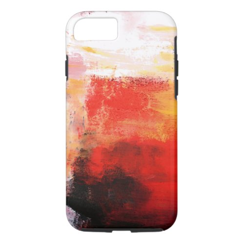 Colorful Red White Abstract Expressionist Artwork iPhone 87 Case