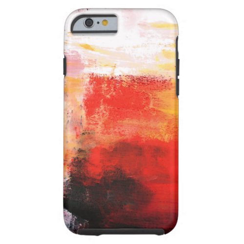 Colorful Red White Abstract Expressionist Artwork Tough iPhone 6 Case