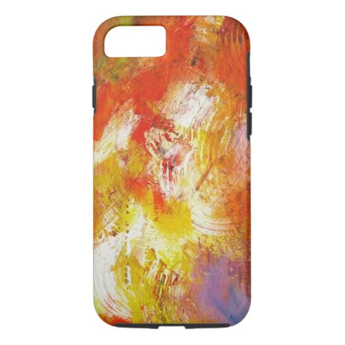 Colorful Red Yellow Abstract Expressionist Artwork iPhone 87 Case