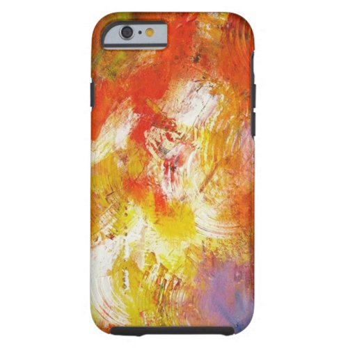 Colorful Red Yellow Abstract Expressionist Artwork Tough iPhone 6 Case