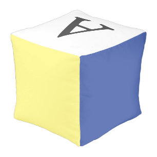 colorful red yellow brown blue white kids pouf