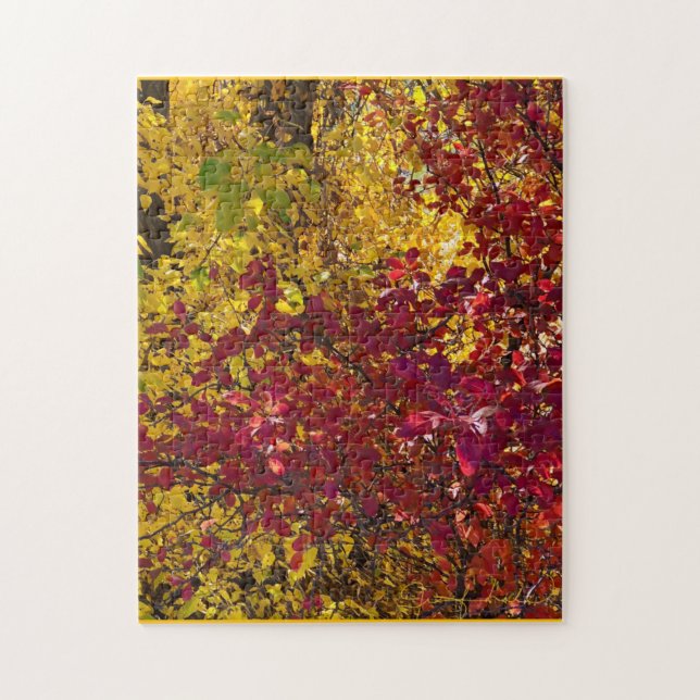 Colorful Red & Yellow Jigsaw Puzzle (Vertical)