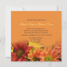 Colorful red, yellow, orange daisy flowers wedding