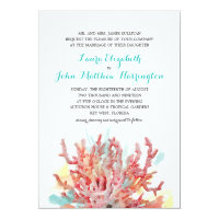 Colorful Reefs Watercolor | Wedding Card