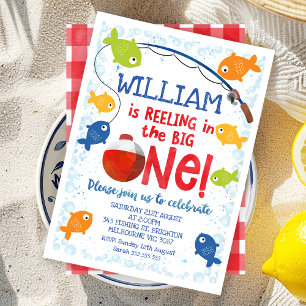 Colorful Reeling In The Big one Birthday Invitation