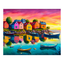 Colorful Reflection of Houses