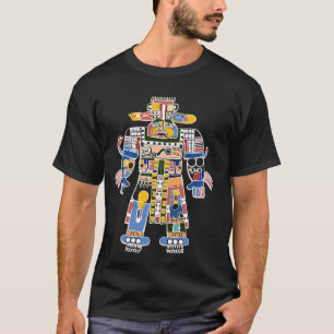 Colorful Representation Of Aztec God Xipe Totec T-Shirt