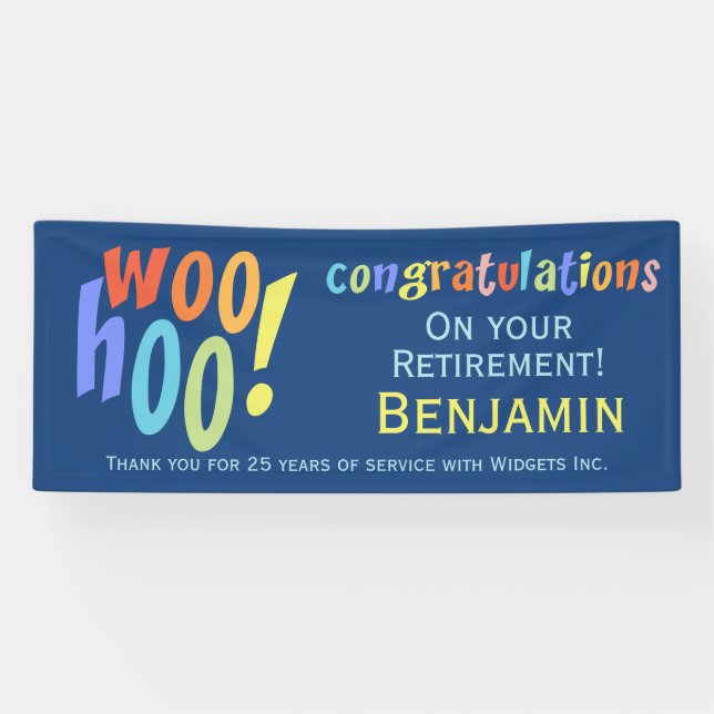 Colorful Retirement Congratulations Banner (Horizontal)