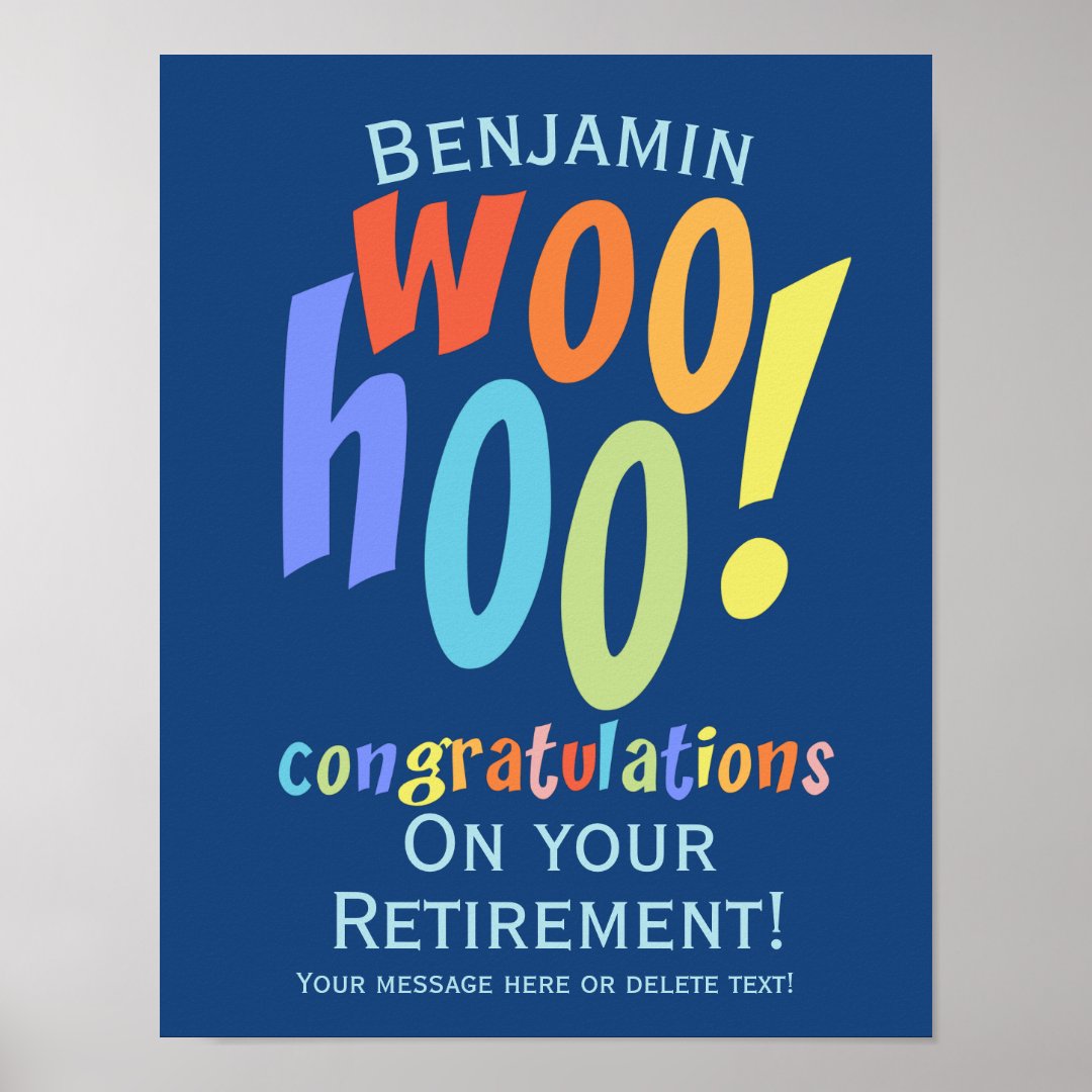 Colorful Retirement Congratulations Poster | Zazzle