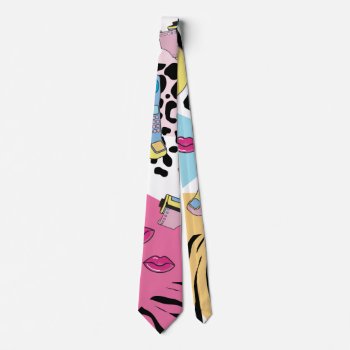 Colorful Retro 1990's Nineties Pattern Neck Tie by idovedesign at Zazzle