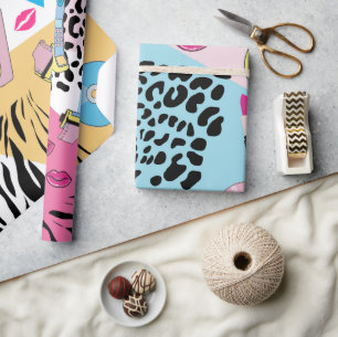Colorful Retro 1990's Nineties Pattern Wrapping Paper