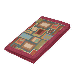 Colorful Retro - 70s, 80s Design Tri-fold Wallet