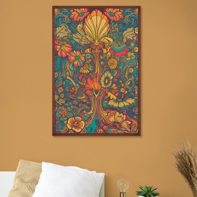 Colorful Retro 70s Psychedelic AI Art Poster (Creator Uploaded)