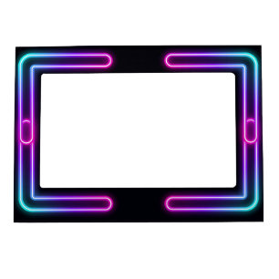Colorful, retro 80s Neon Magnetic Frame