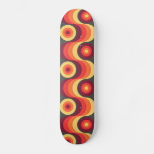 Colorful Retro Abstract Art - Skateboard Deck
