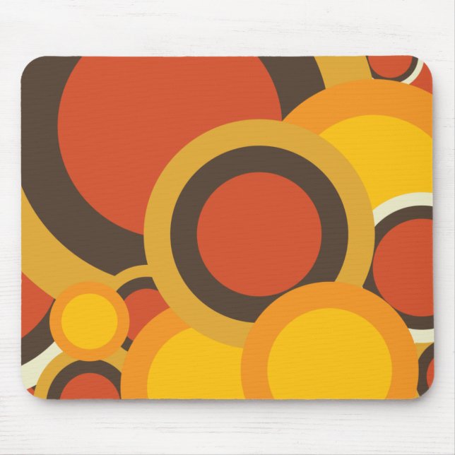 Colorful Retro Abstract Mouse Pad (Front)