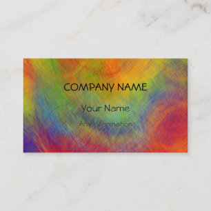 Colorful Retro Abstract Painting 7 Business Card