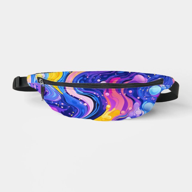Colorful Retro Abstract Pattern Fanny Pack (Front)