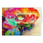 Colorful retro Abstract Poppy watercolor (Front Horizontal)