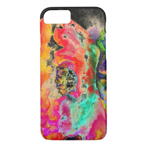 Colorful retro Abstract Poppy watercolor  iPhone 87 Case